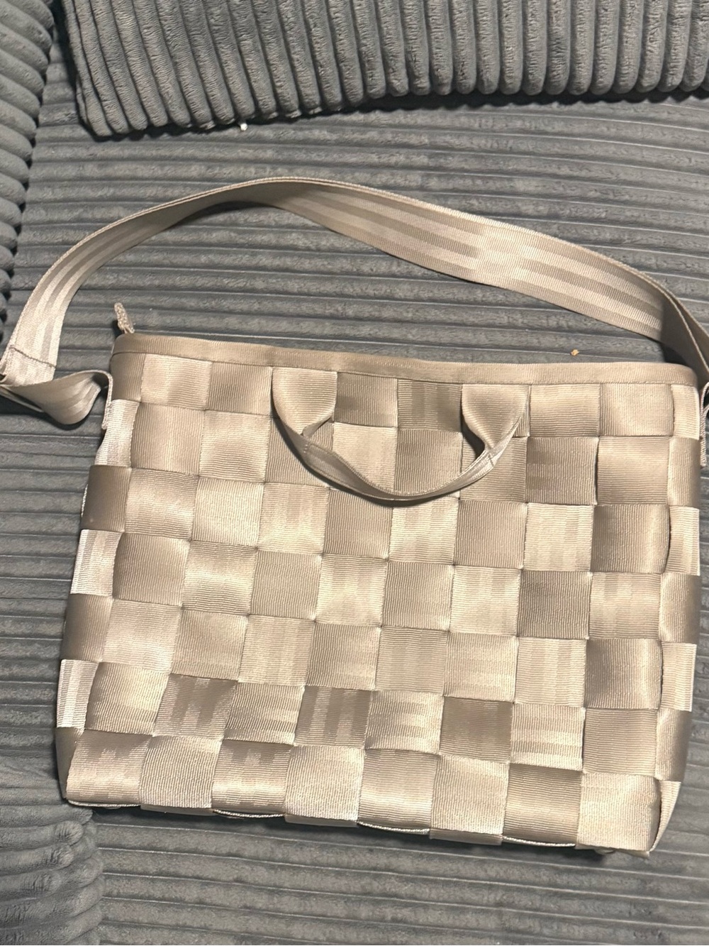 Woven Laptop Tote in Light Taupe Harvey’s Laptop bag